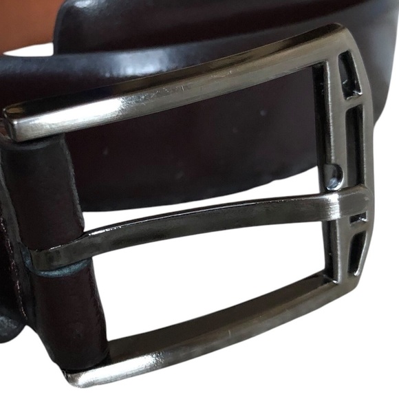 Boconi Mens Leather Belt Dark Brown 34 - Picture 12 of 12